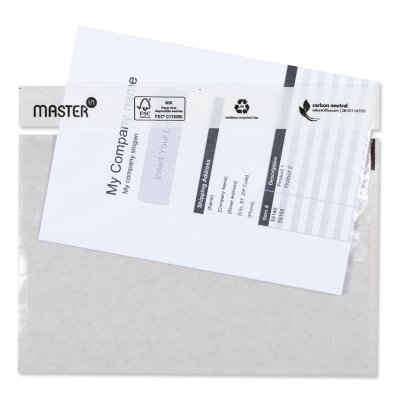 Paklijstenvelop Onbedrukt transparant recycled LDPE C6 175 x 140 mm