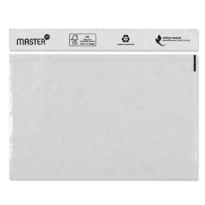 Paklijstenvelop Onbedrukt transparant recycled LDPE C6 175 x 140 mm
