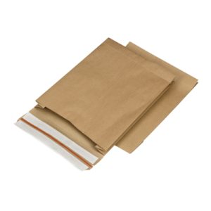 Papieren zak 300 x 200 mm Gerecycled kraftliner Onbedrukt bruin 135 g/m²