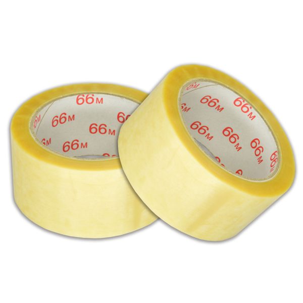 PVC tape - 50mm x 66m - 32 my - Transparant