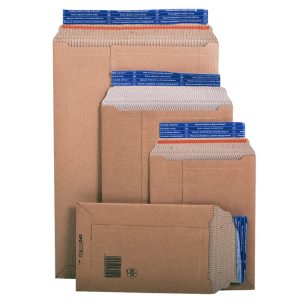 Kartonnen enveloppen  255 x 360 + 30 mm Bruin met tear- en sluitstrip