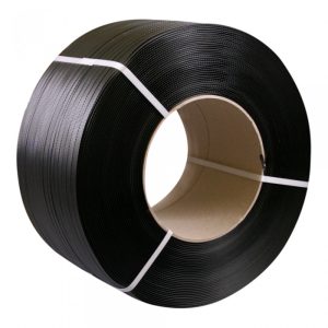 PP band 12 x 0,55 mm - 3000 meter - kern 200 - zwart
