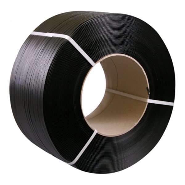 PP band 9 x 0,45 mm - 4500 meter - kern 200 - zwart