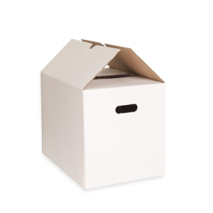 Verhuis doos 477 x 317 x 330 mm - EE golf wit - autolock - met handvat