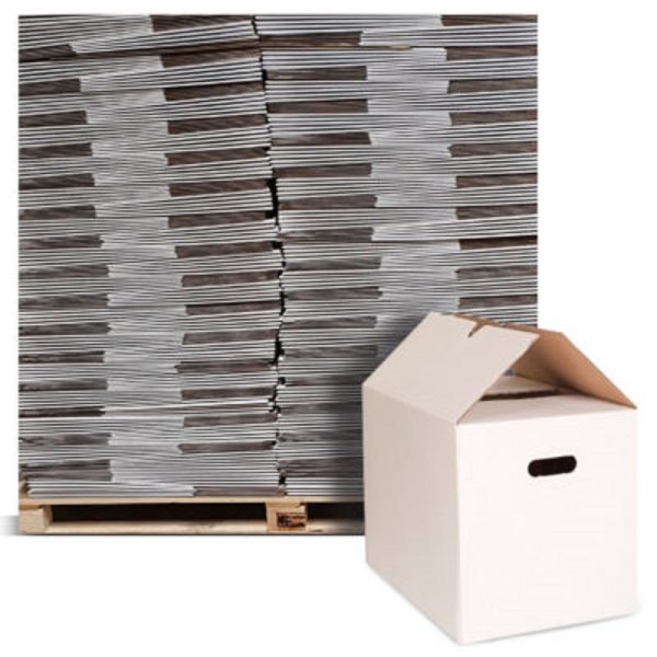 Verhuis doos 477 x 317 x 330 mm - EE golf wit - autolock - met handvat