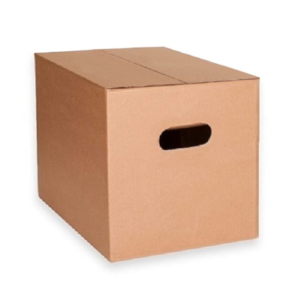 Verhuis doos 380 x 265 x 270 mm - B-golf bruin - met handvat